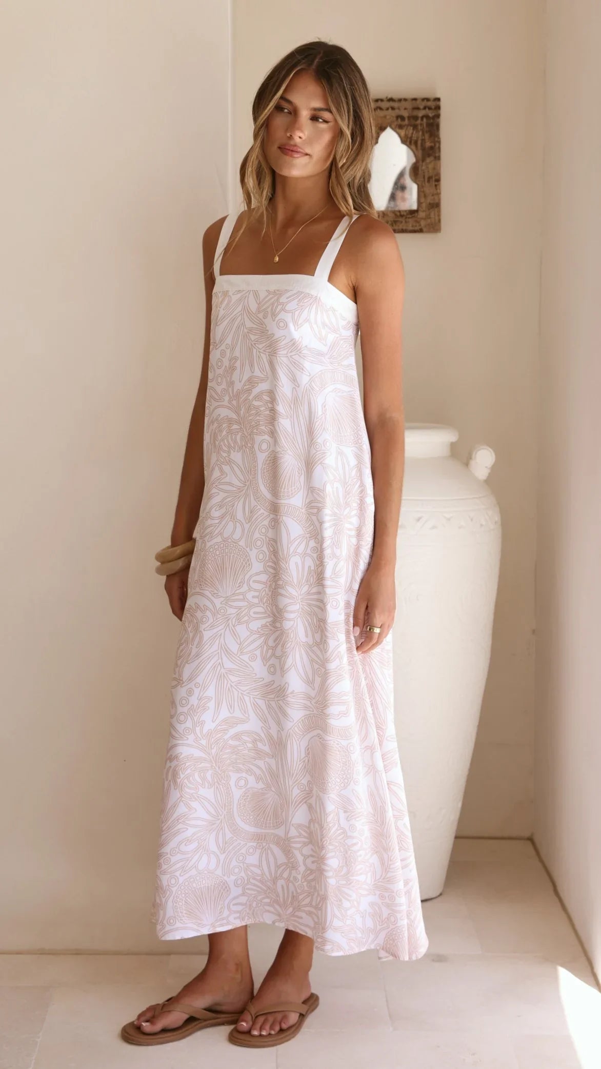 Kiki Maxi Dress - Coastal Drifter Print