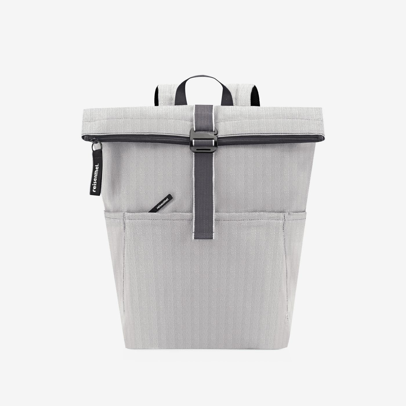 Rolltop Backpack Herringbone Grey