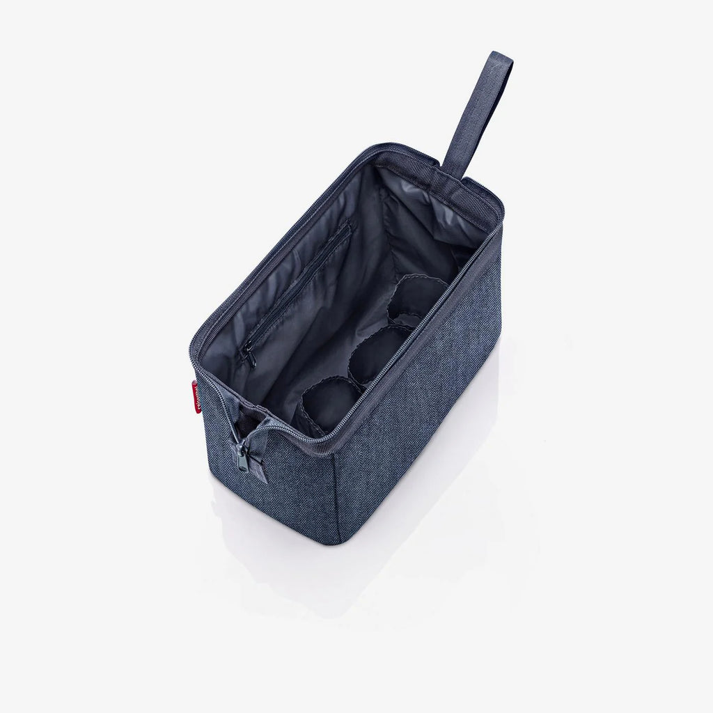 Travelcosmetic Herringbone Dark Blue