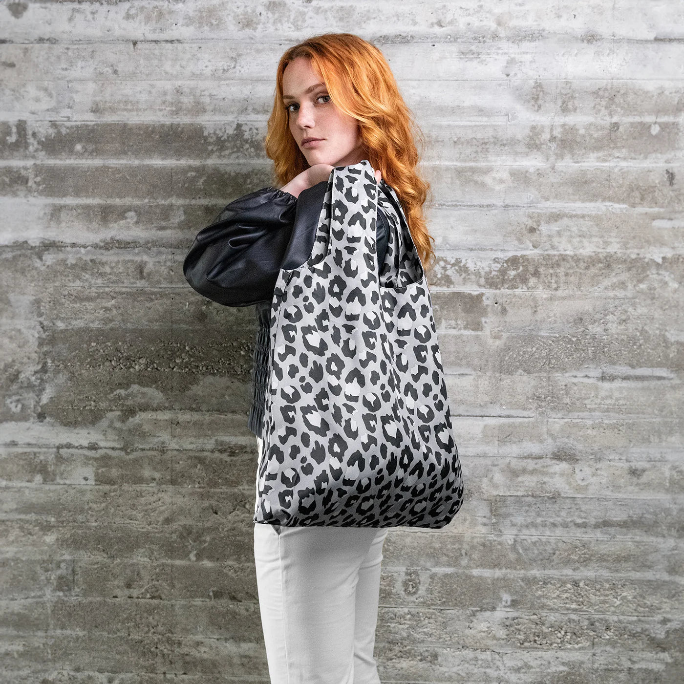 Mini Maxi Shopper Leo Nero
