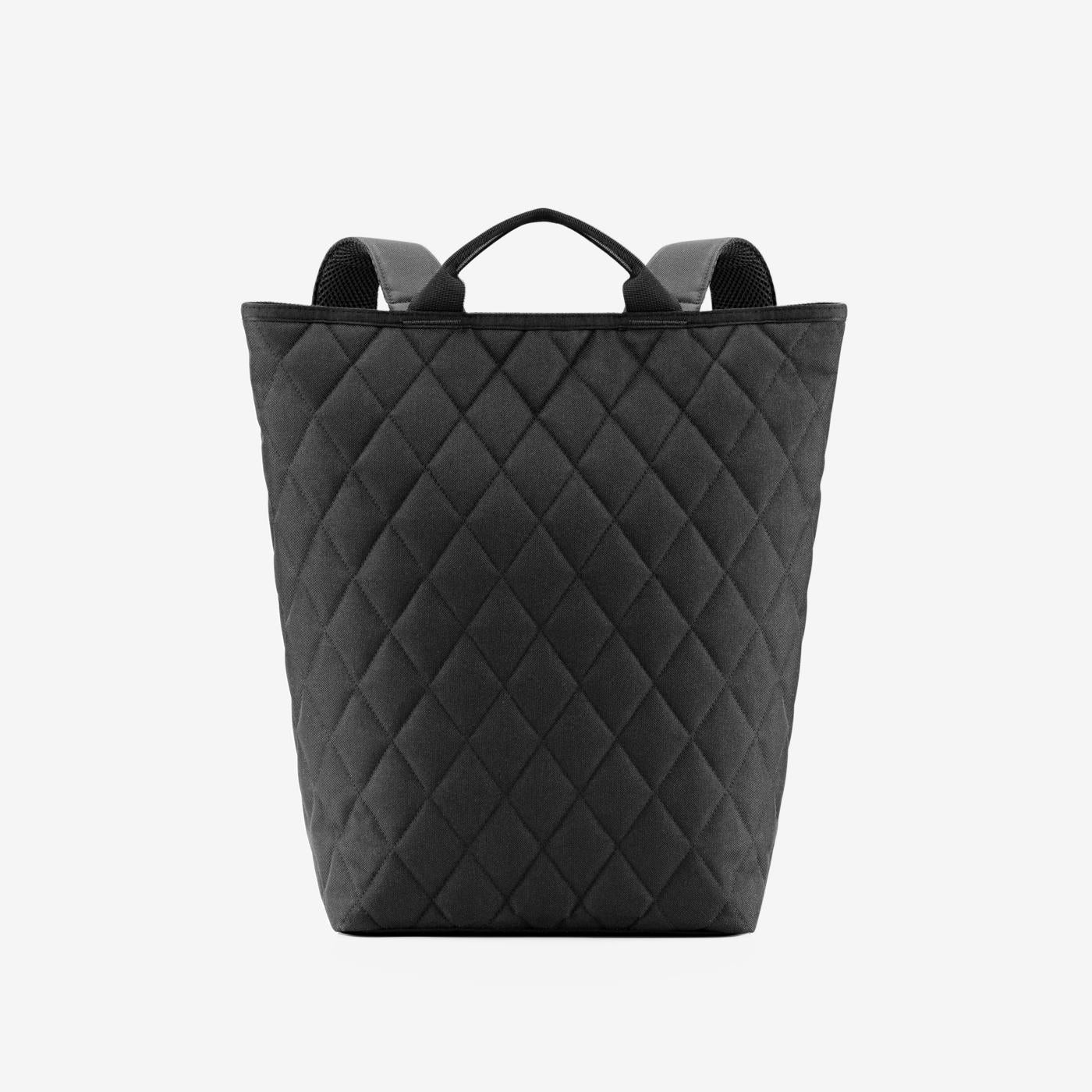 Shopper-Backpack Rhombus Black