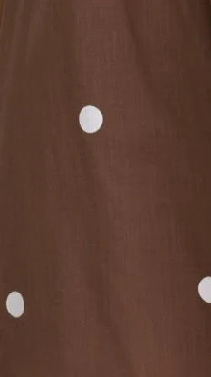 Karina Strapless Mini Dress - Chocolate/White Polka