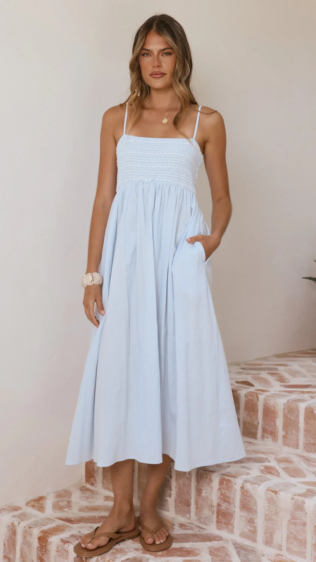 Kinsley Midi Dress - Blue