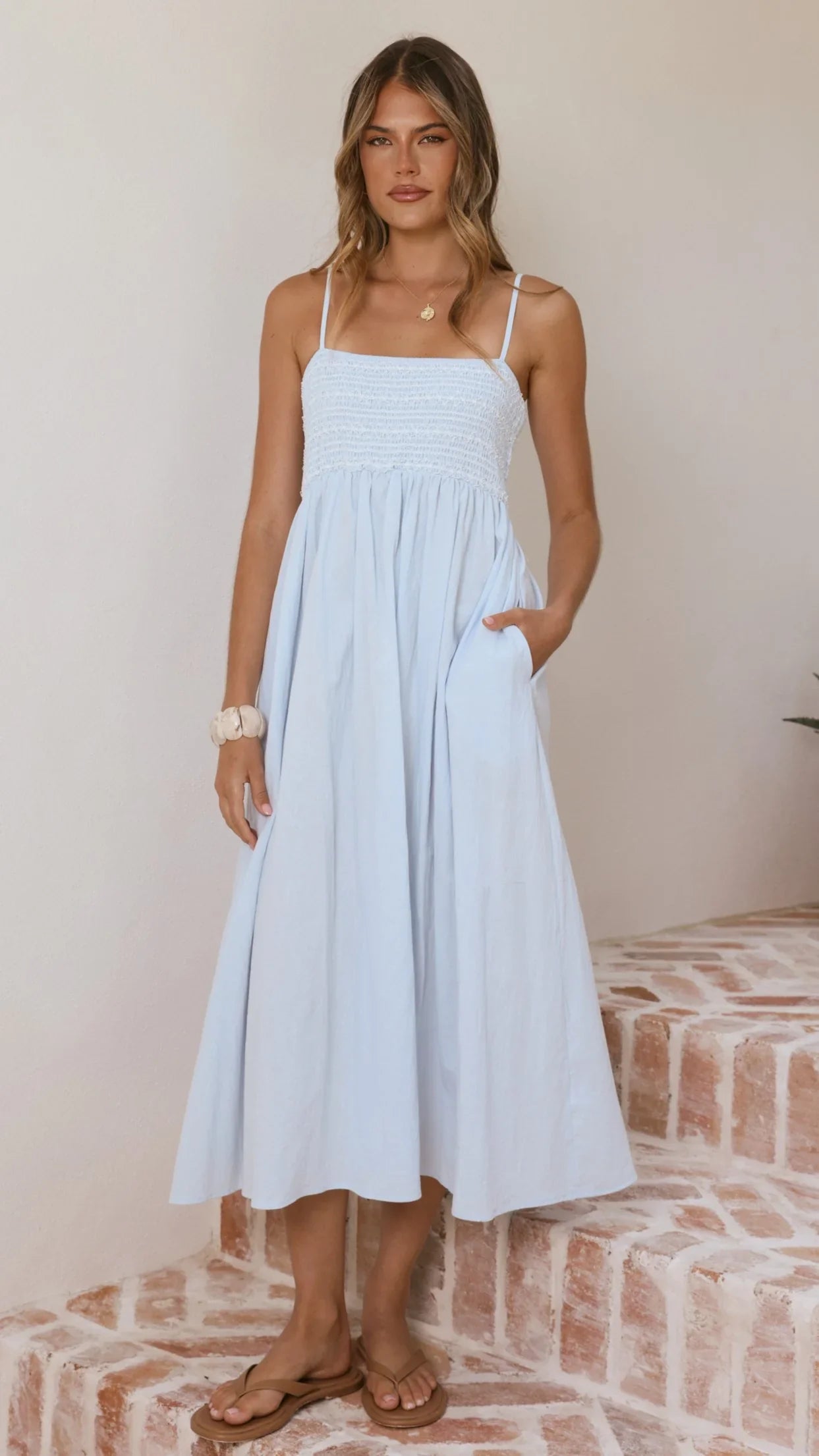 Kinsley Midi Dress - Blue