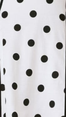 Eliana Mini Dress - White/Black Polka
