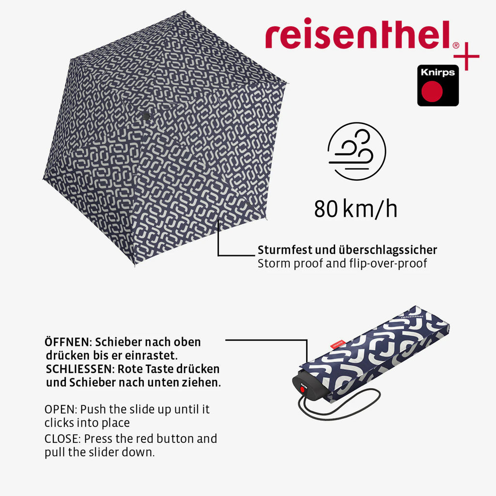 Umbrella Pocket Mini Signature Navy