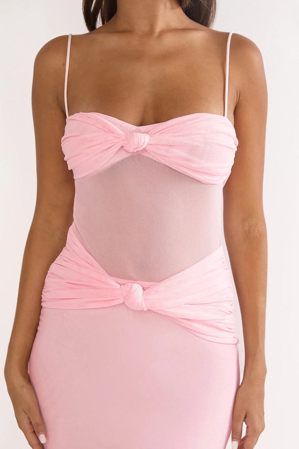 Stara Knot Accent Maxi Dress Blush