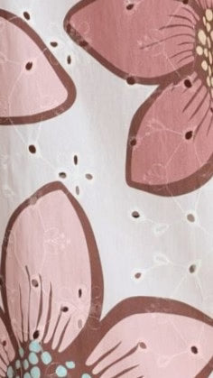 Maisie Eyelet Mini Dress - Botanic Pink Print