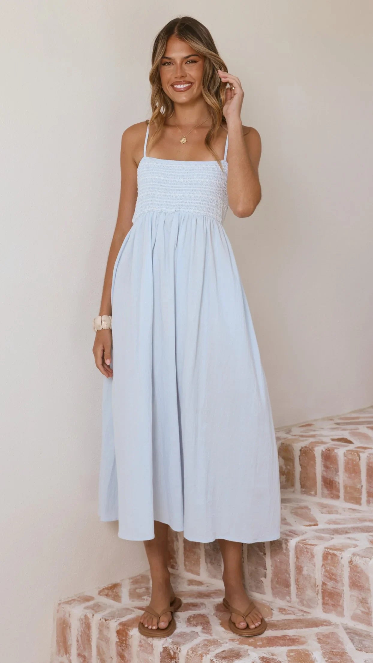 Kinsley Midi Dress - Blue