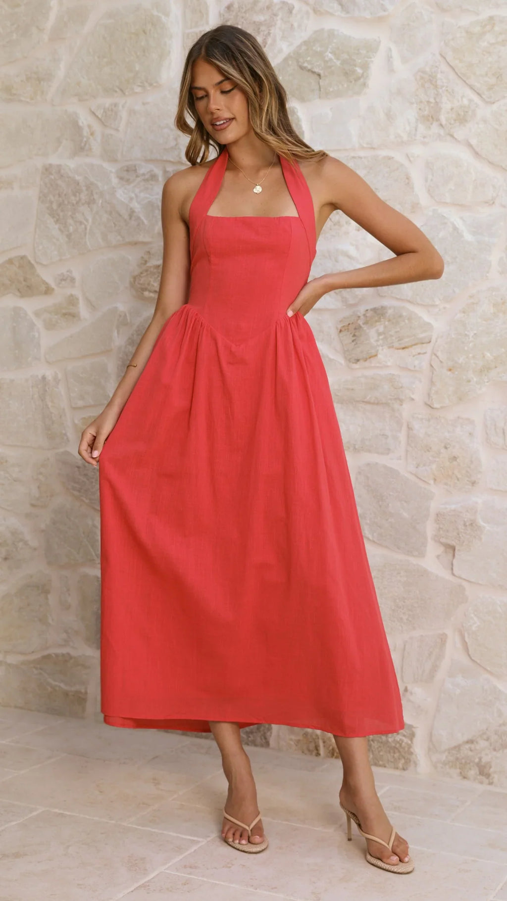 Caden Maxi Dress - Red