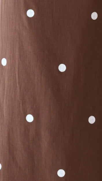 Vana Maxi Dress - Brown/White Polka