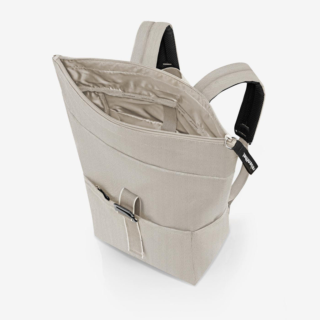 Rolltop Backpack Herringbone Sand