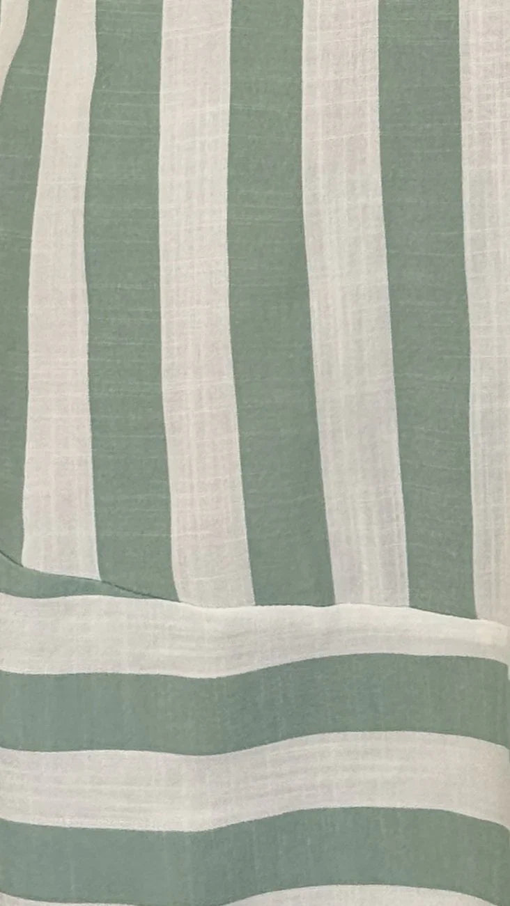 Baylee Mini Dress - Sage Stripe