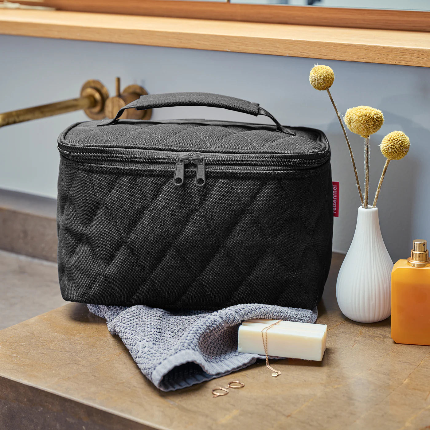 Cosmetic Case Rhombus Black