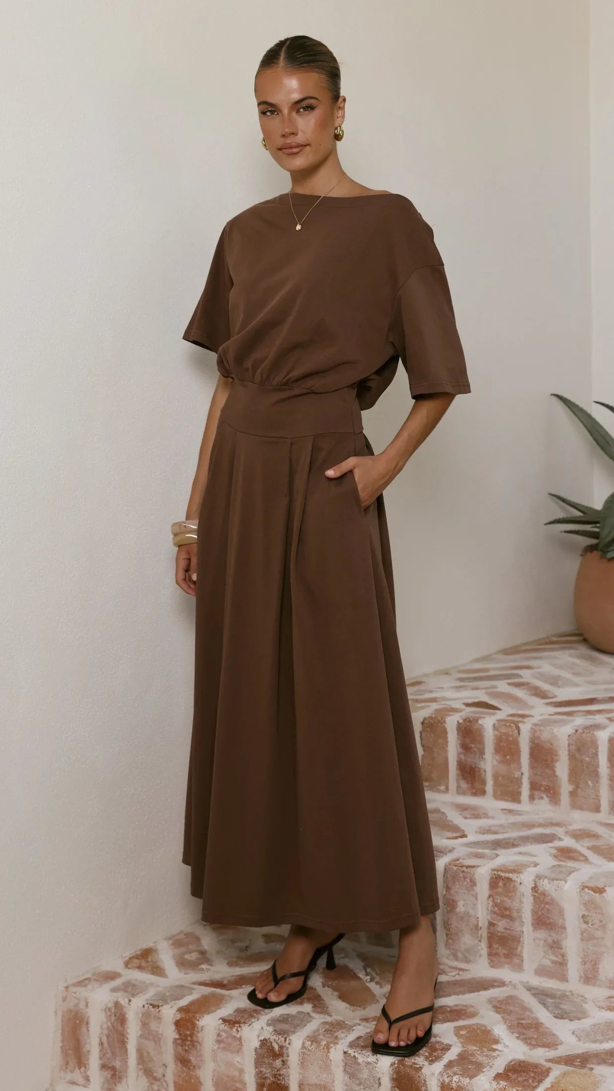 Aleski Maxi Dress - Chocolate