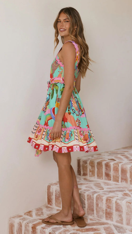 Alana Minikleid – Karneval-Print