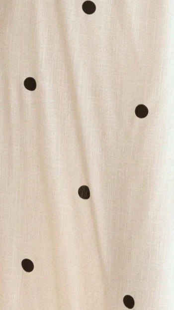 Nasira One Shoulder Maxi Dress - Oat/Black Polka Dot