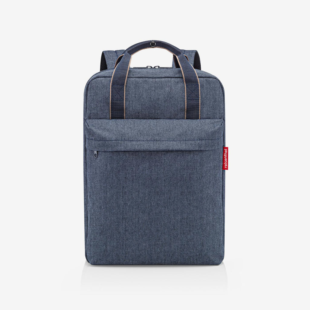 Allday Backpack M Herringbone Dark Blue