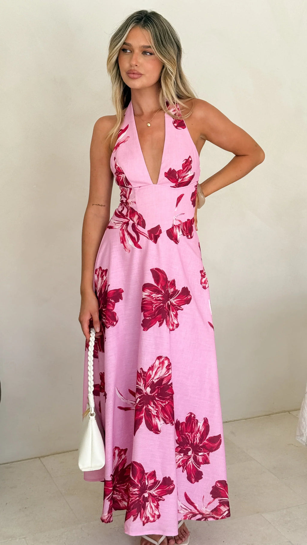 Skye Maxi Dress - Pink Floral