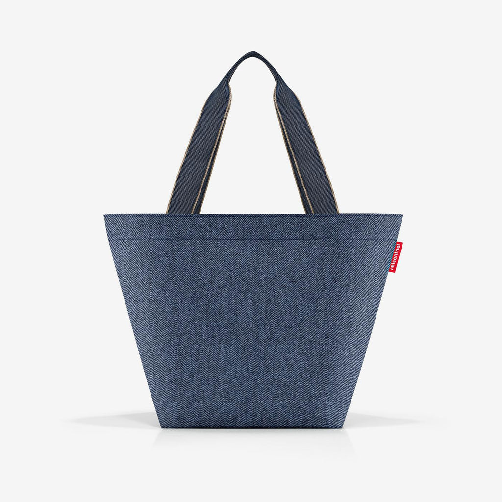 Shopper M Herringbone Dark Blue