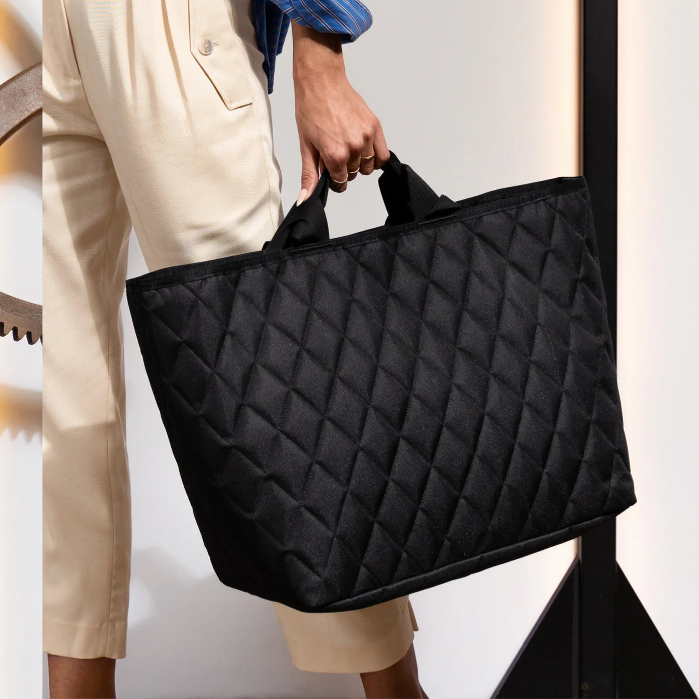 Classic Shopper Xl Rhombus Black