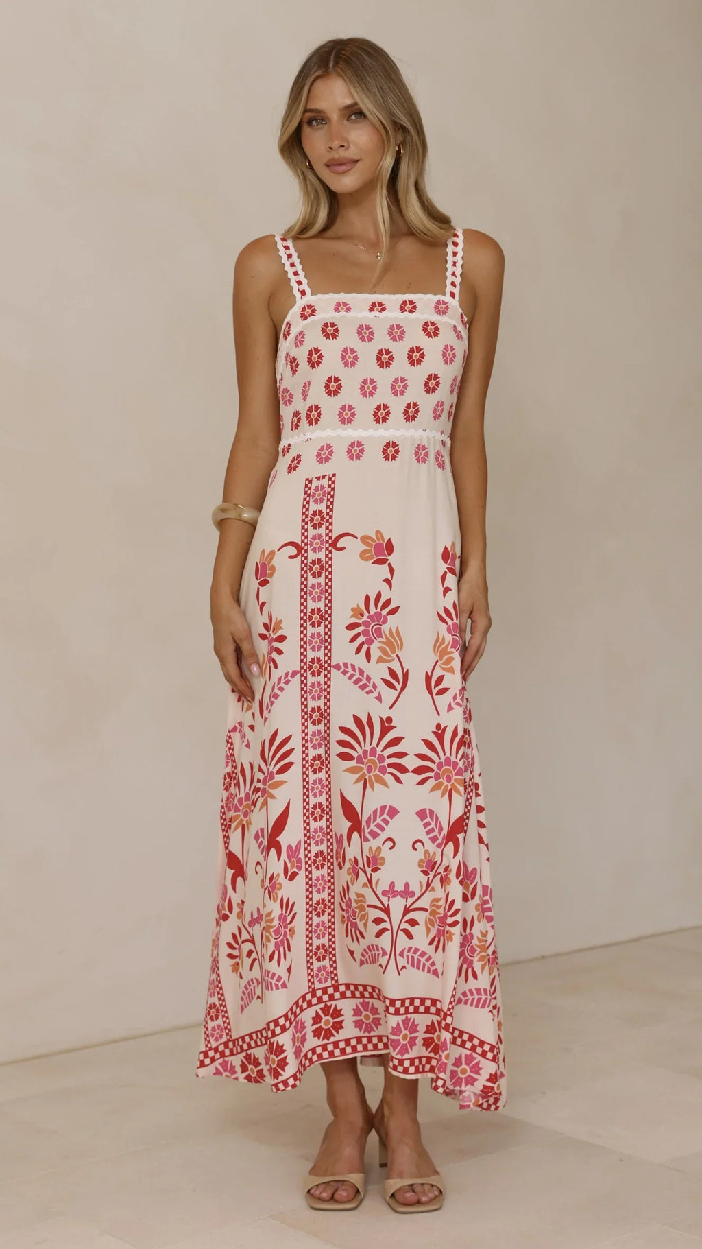 Michaela Maxi Dress - Pink Floral