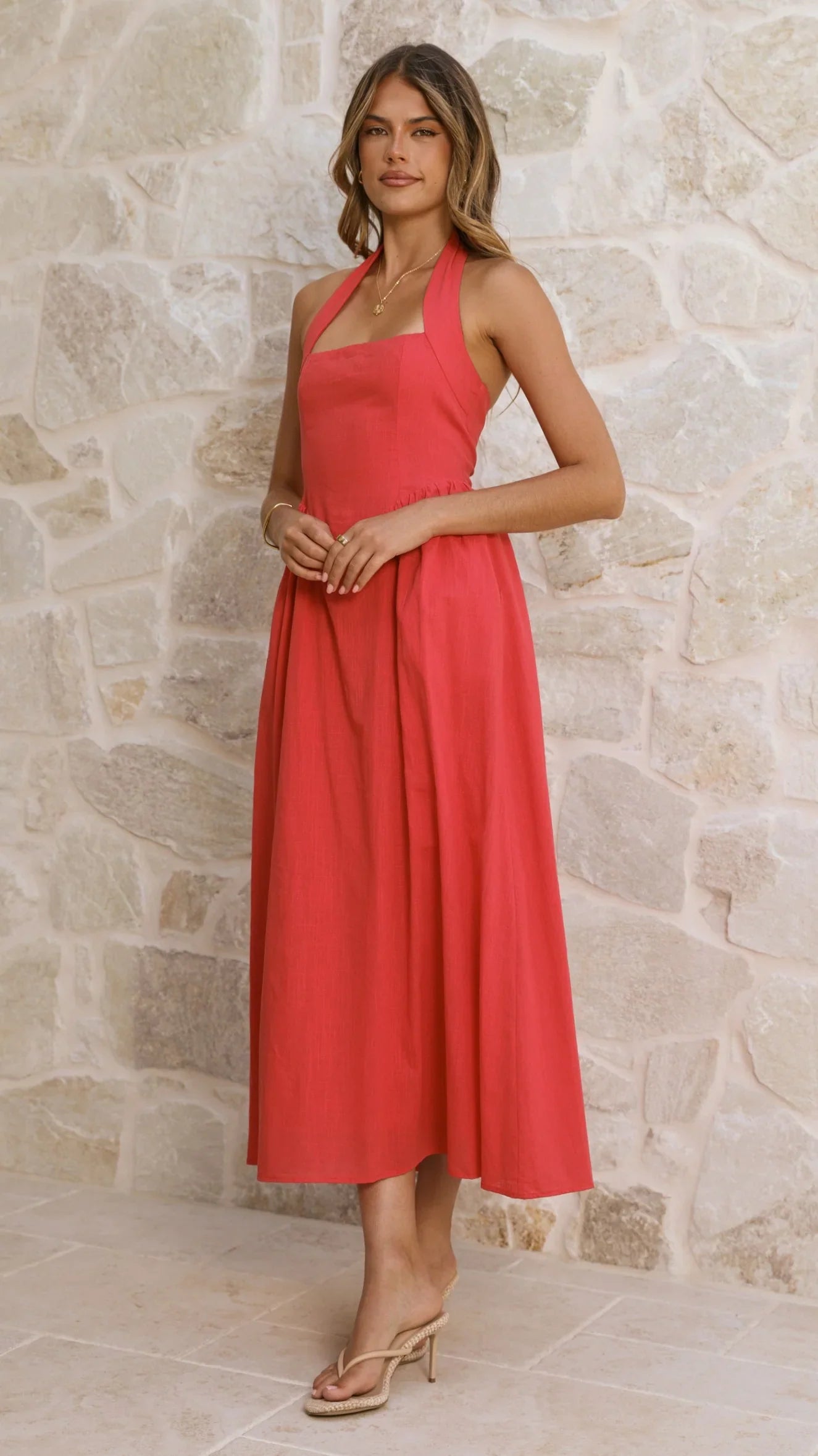 Caden Maxi Dress - Red