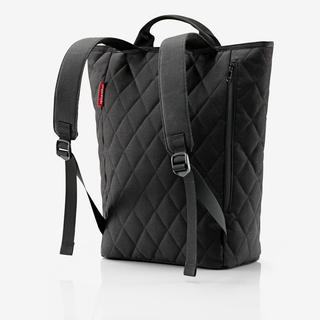 Shopper-Backpack Rhombus Black
