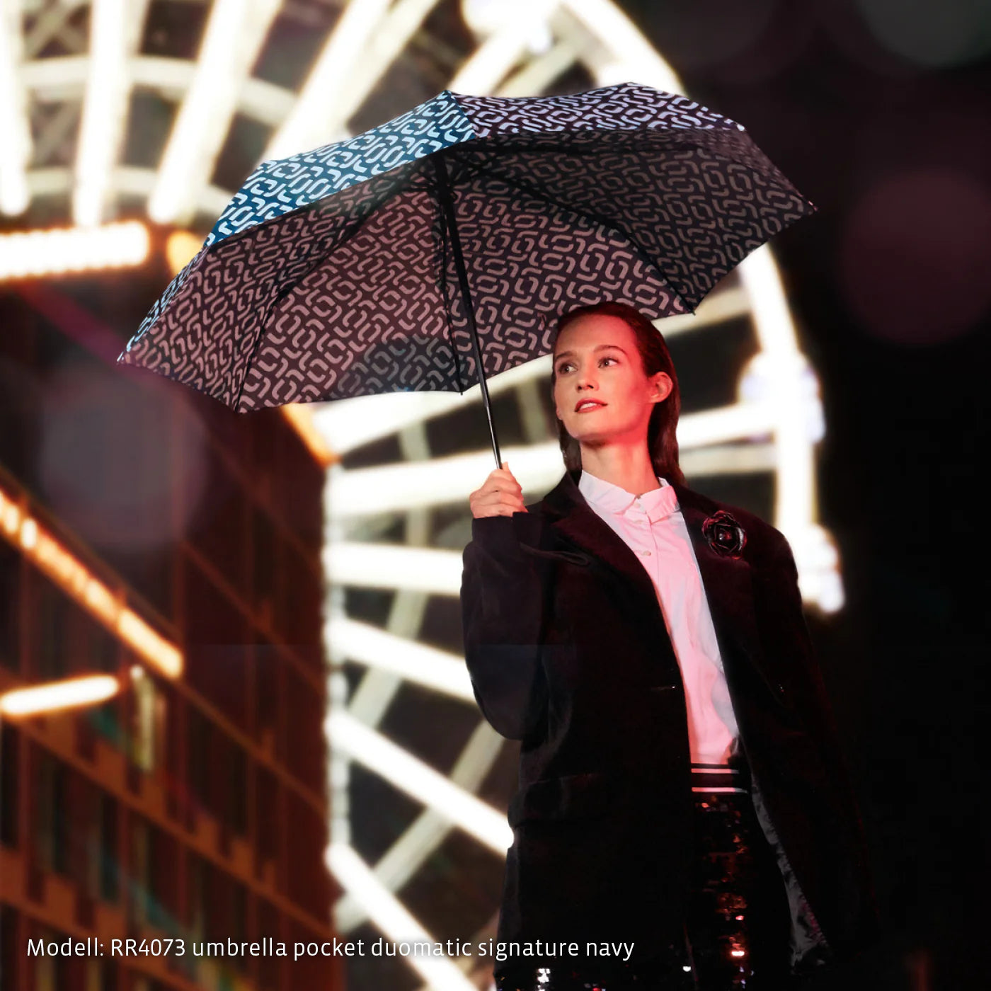 Umbrella Pocket Duomatic Signature Black Hot Print