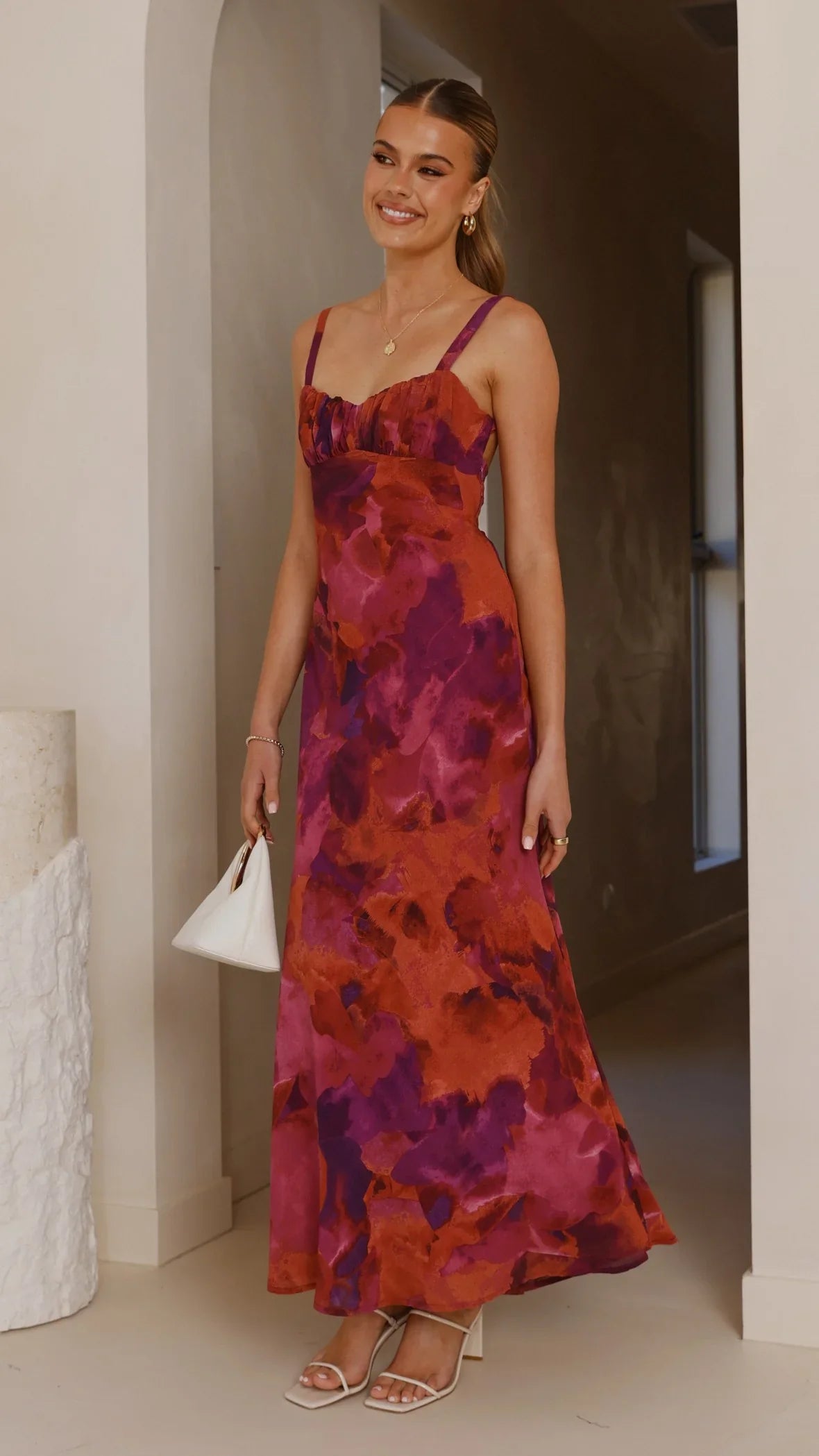 Margo Midi Dress - Dark Rose