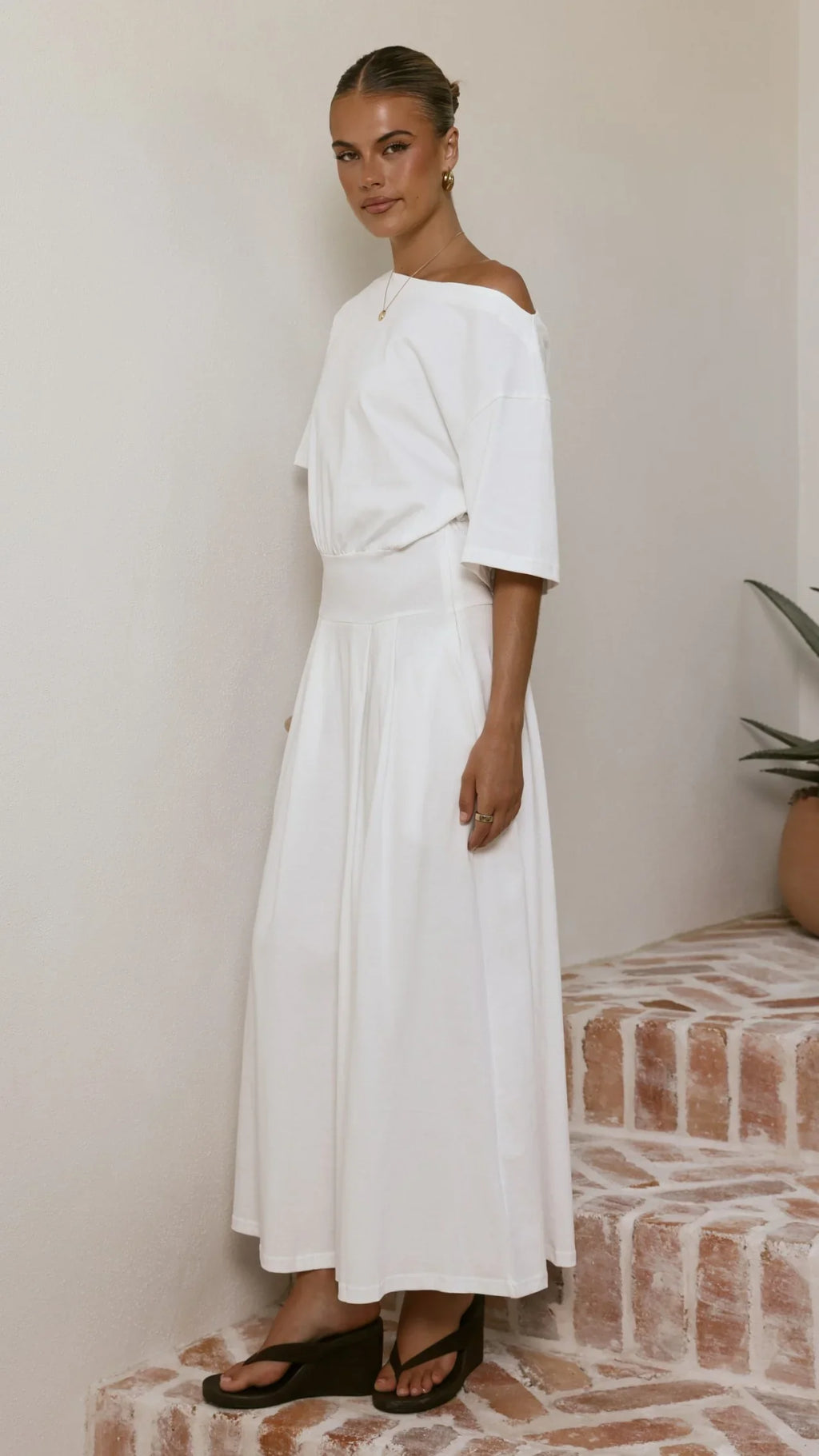 Aleski Maxi Dress - White