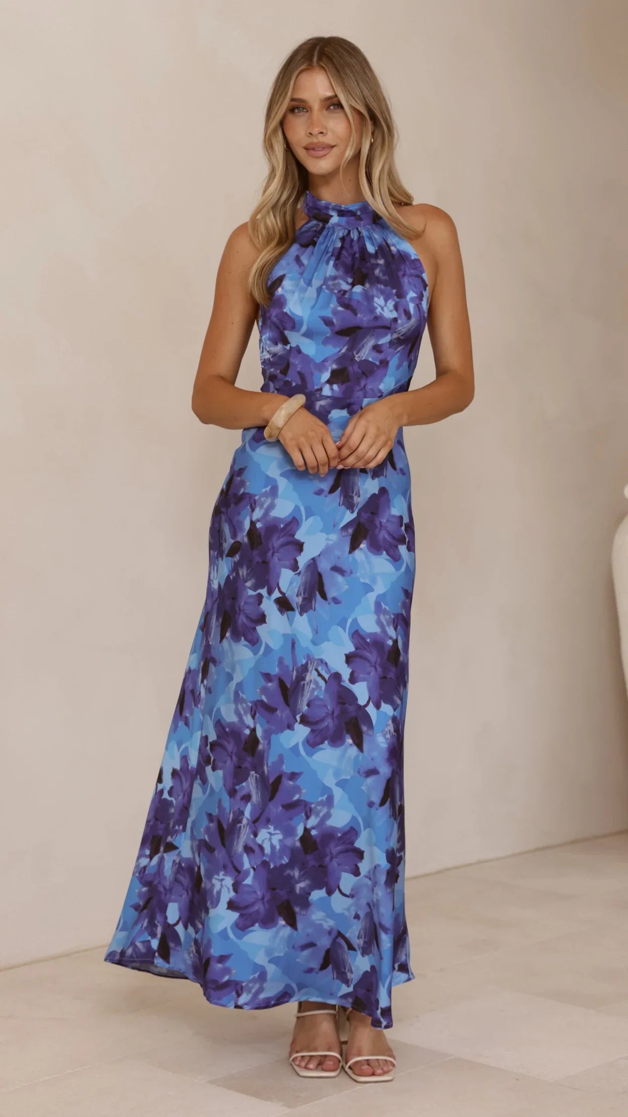Oralia Maxi Dress - Blue Floral