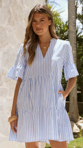 Tarnie Mini Dress - Blue Stripe
