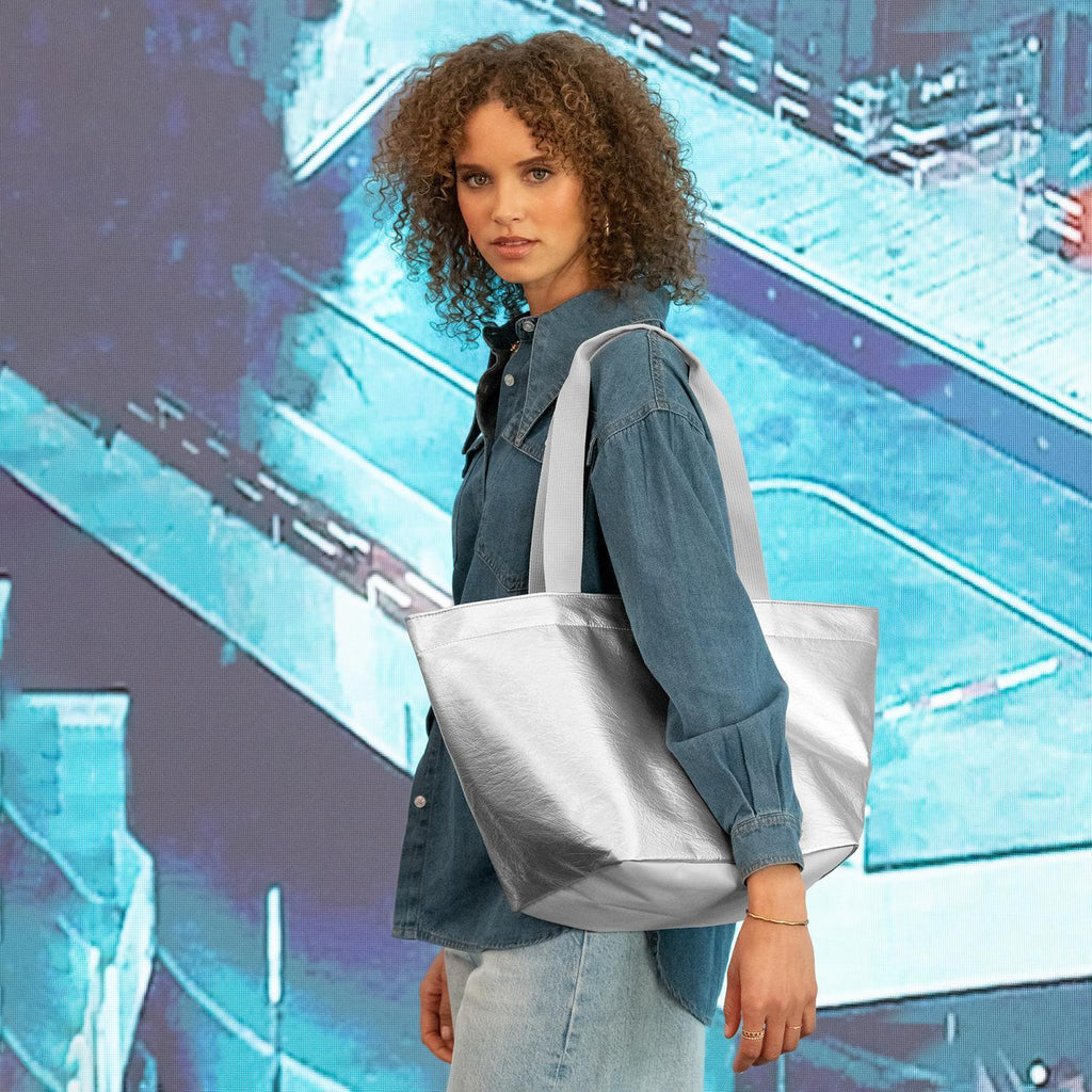 Shopper M Silver Crackle