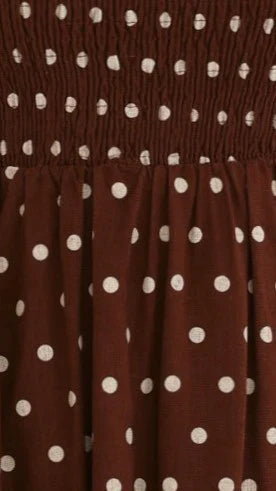 Molly Mini Dress - Chocolate/Nude Spot