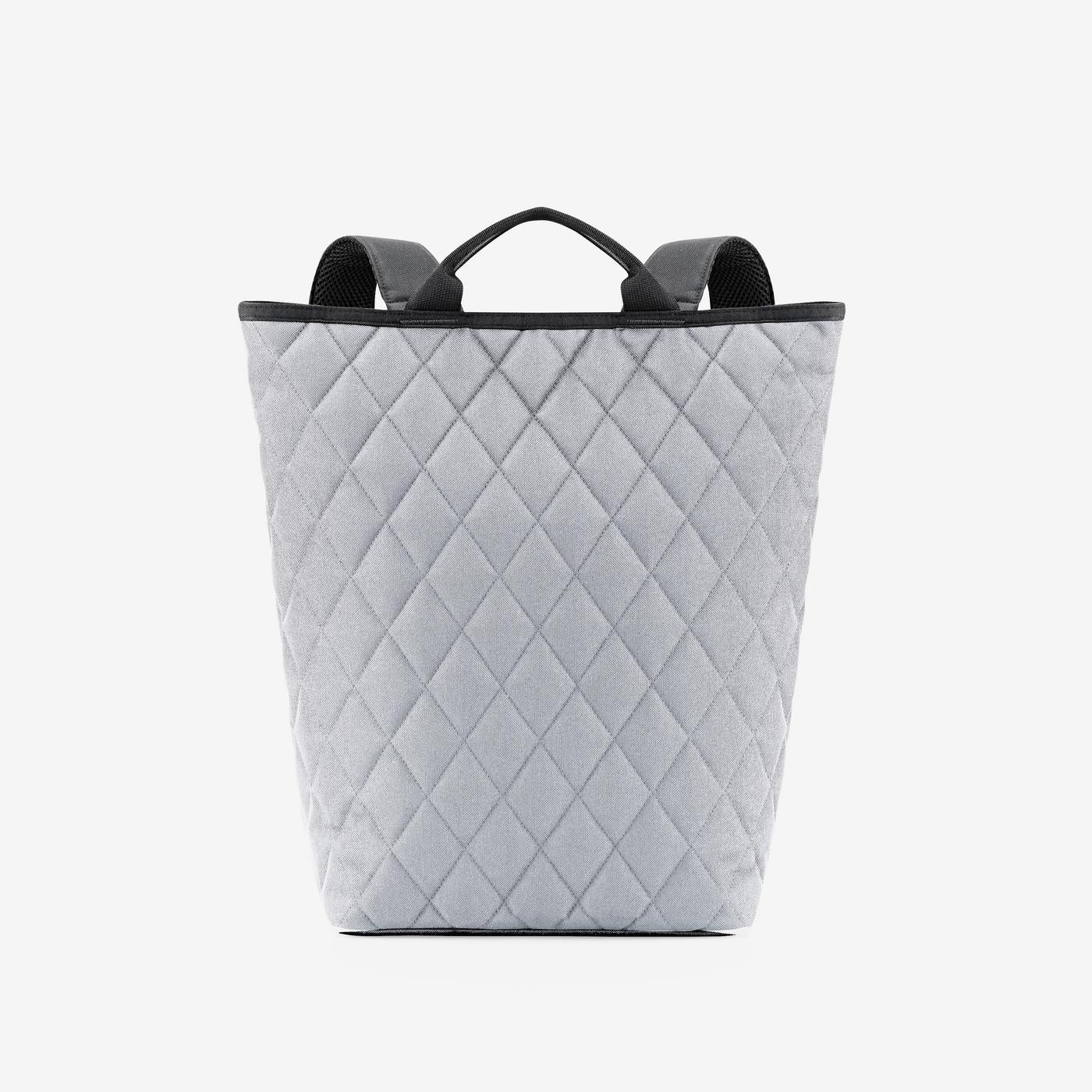 Shopper-Backpack Rhombus Light Grey