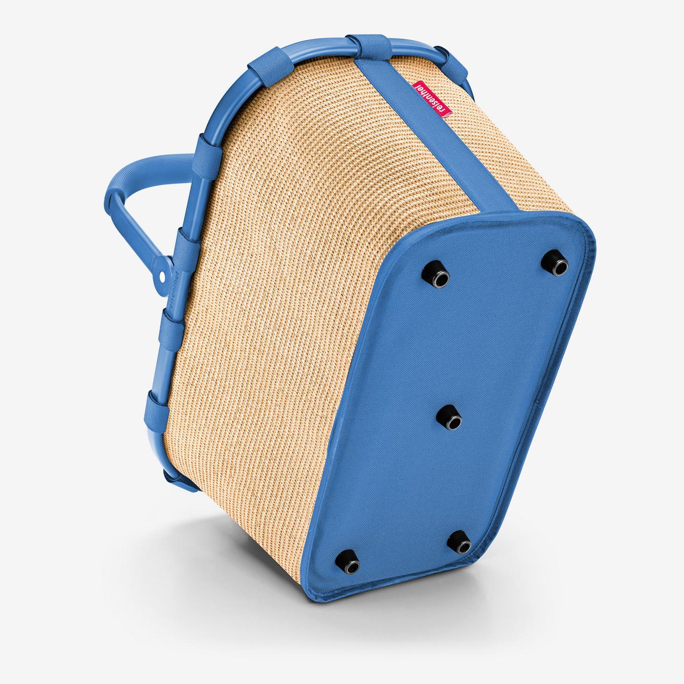 Carrybag Frame Raffia Blue