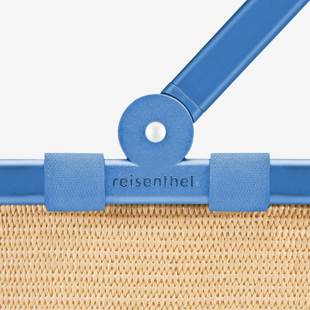 Carrybag Frame Raffia Blue