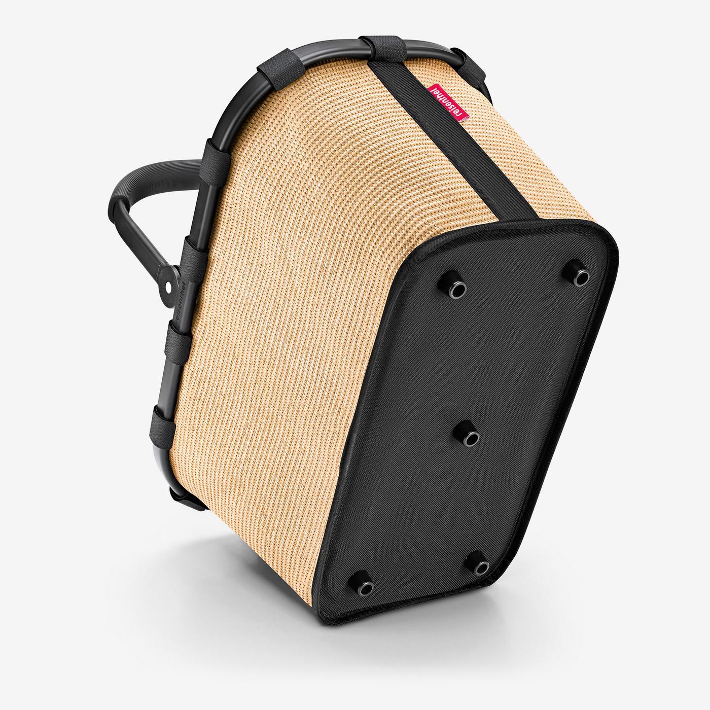 Carrybag Frame Raffia Black