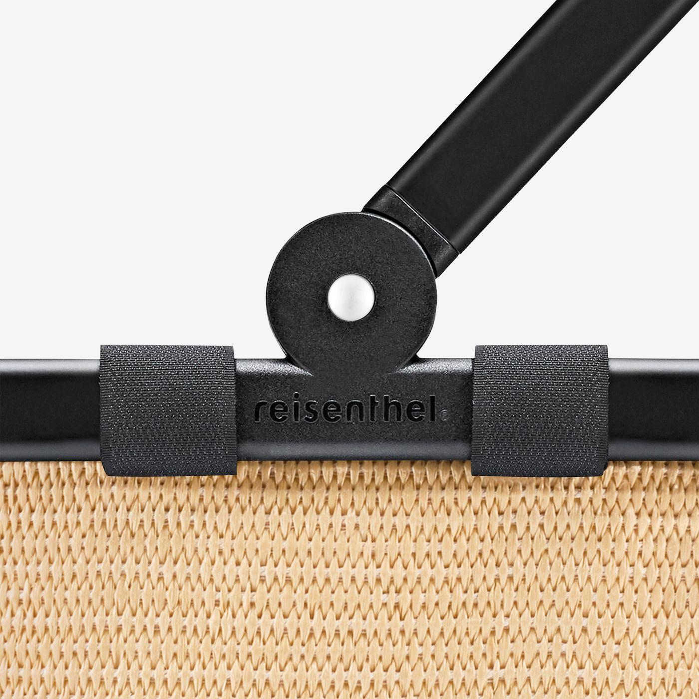 Carrybag Frame Raffia Black