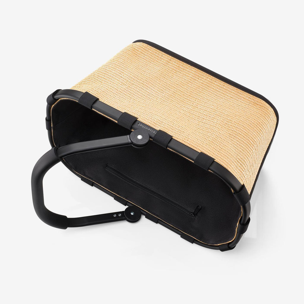 Carrybag Frame Raffia Black