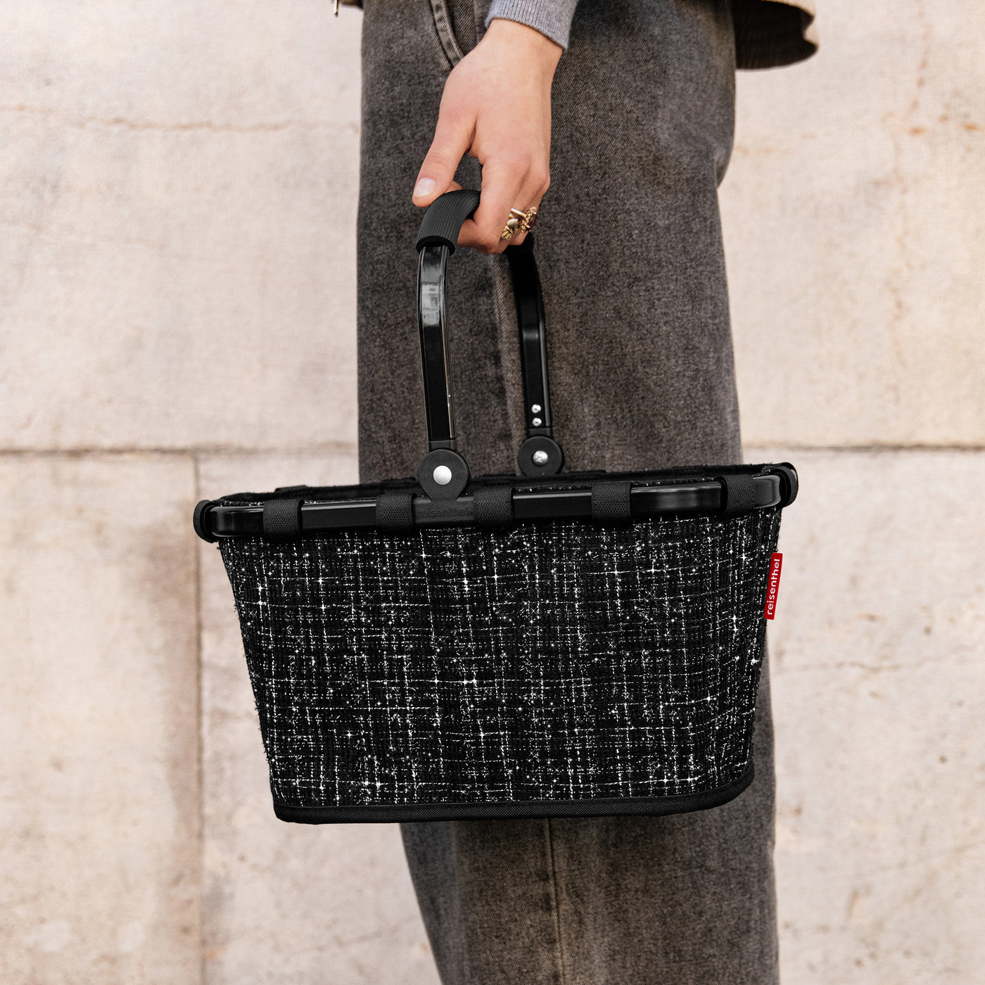 Carrybag Xs Bouclé Black