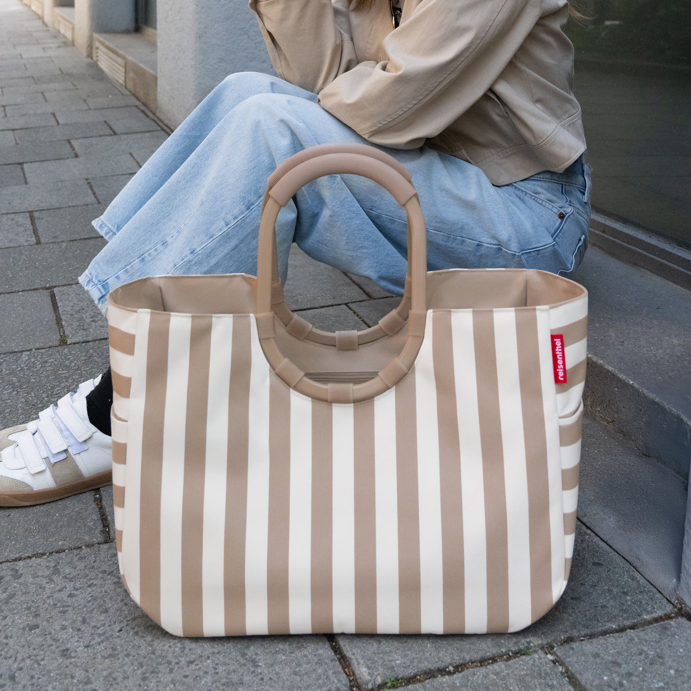 Loopshopper L Summerstripes Coffee