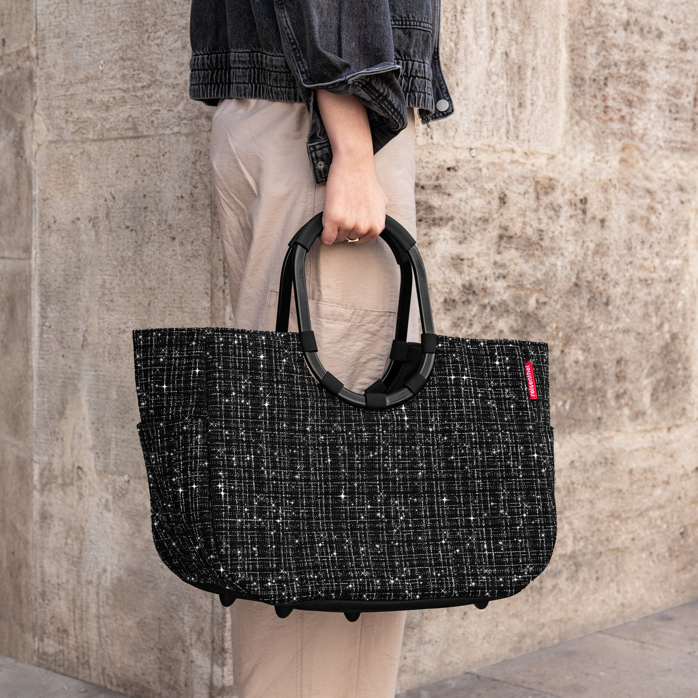 Loopshopper L Bouclé Black