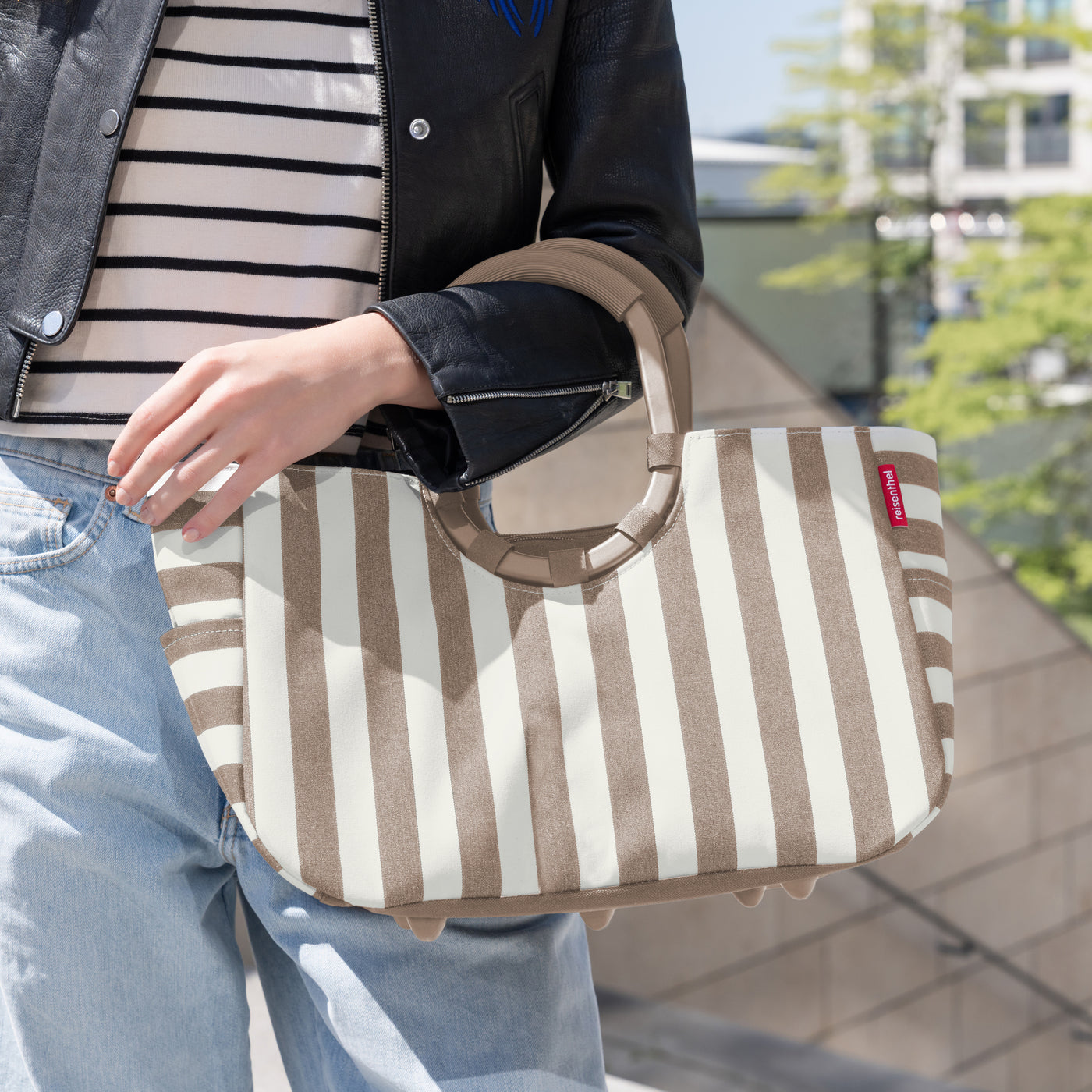 Loopshopper M Summerstripes Coffee