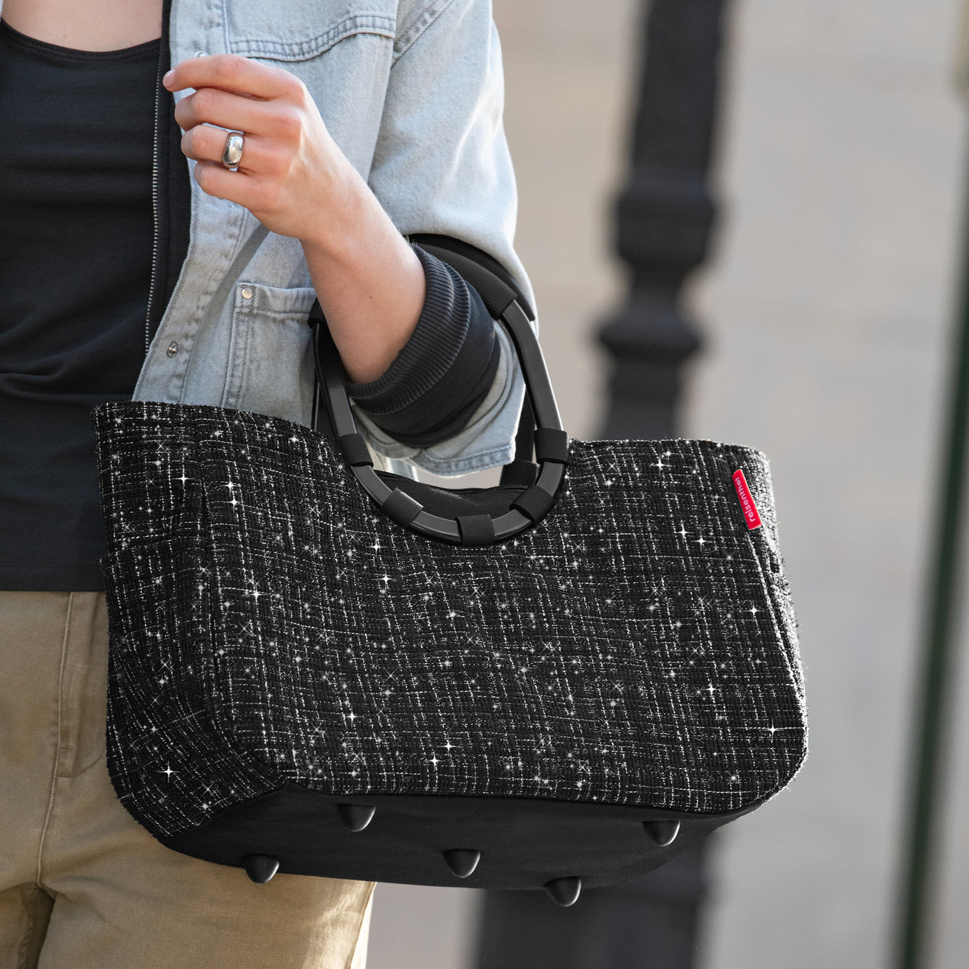 Loopshopper M Bouclé Black