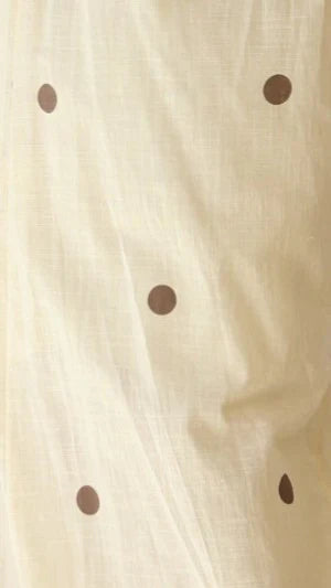 Nasira One Shoulder Maxi Dress - Yellow/Chocolate Polka