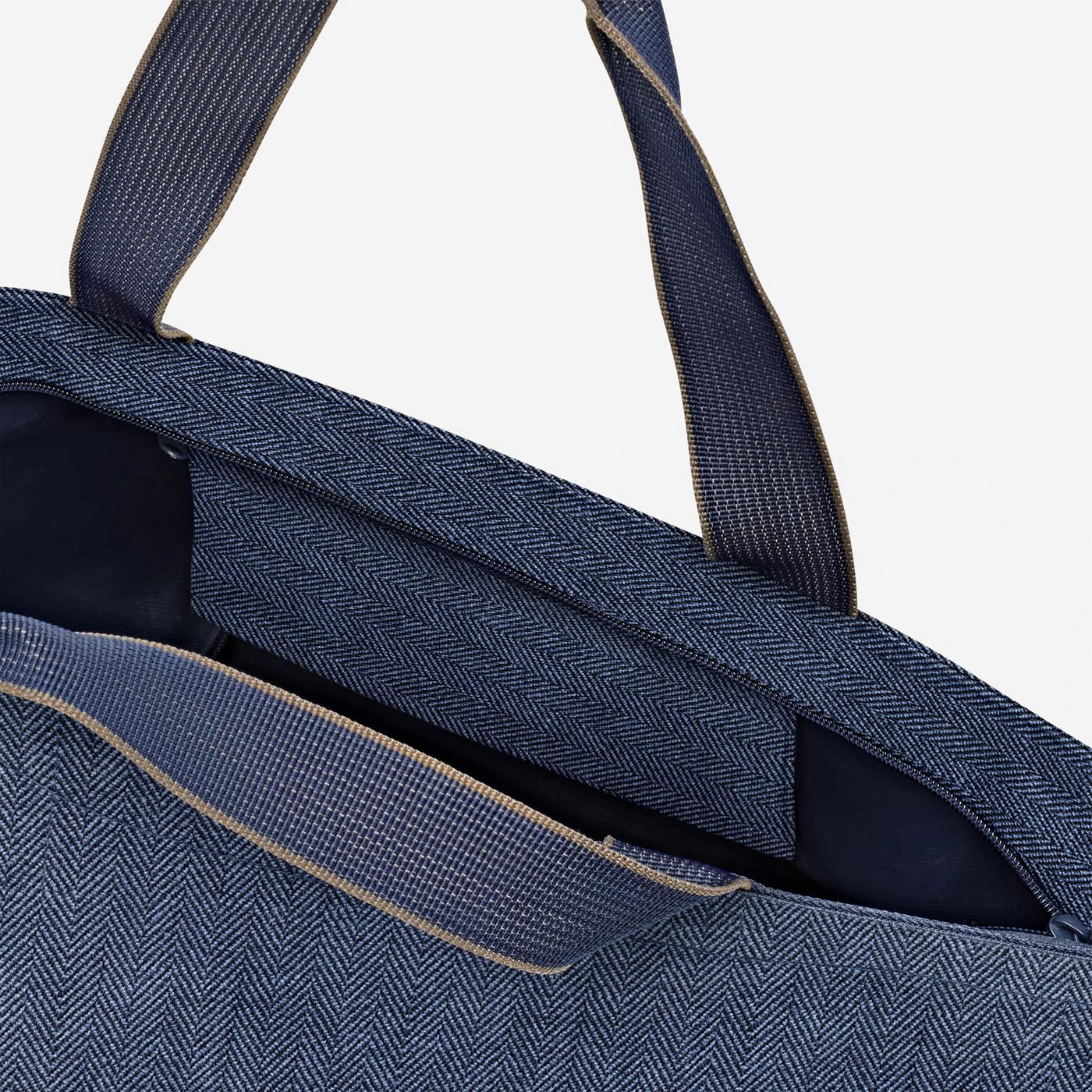 Shopper M Herringbone Dark Blue