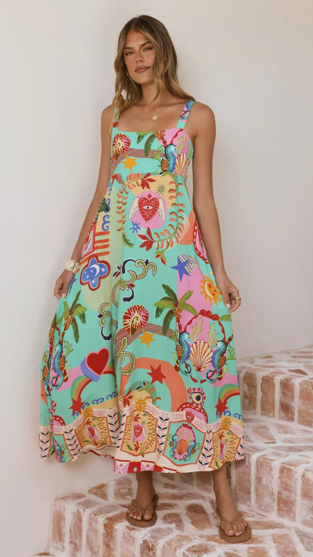 Trish Maxi Dress - Carnival Print