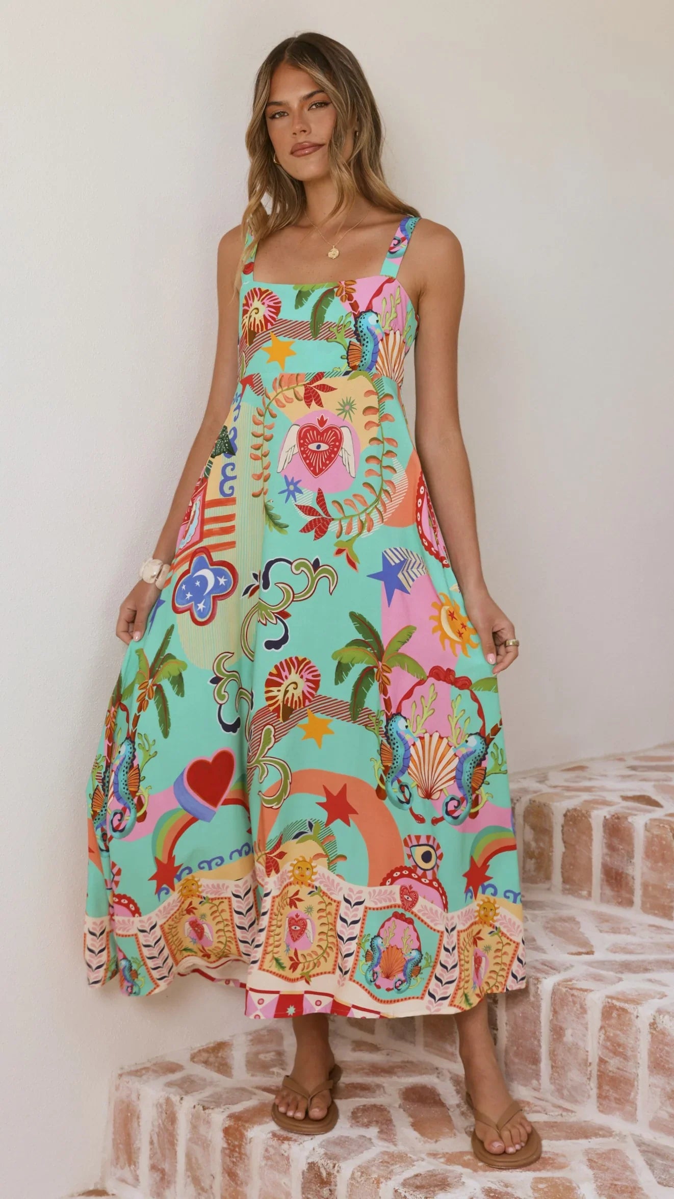 Trish Maxi Dress - Carnival Print
